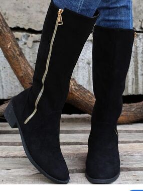 Vionic Mystic Mica Boots Black Suede Boots Sherpa Size 10 s33